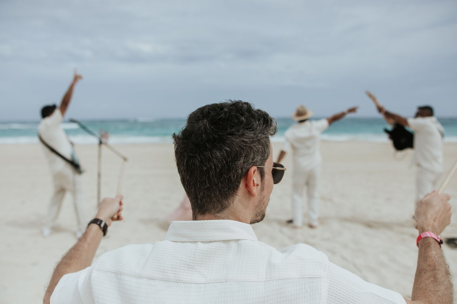 Bride and groom dancing to Memory Lane at wedding reception