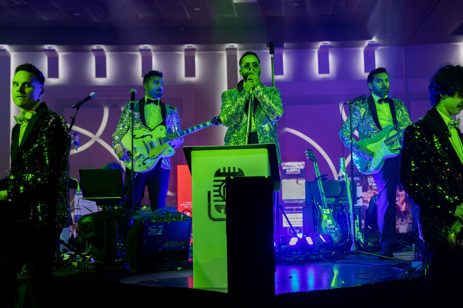 Memory Lane guitarist performing rock classics at wedding